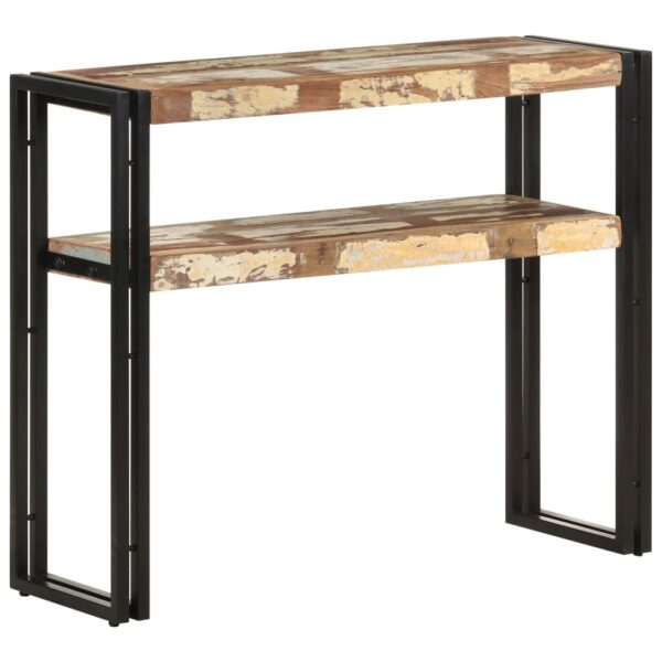 vidaXL Console Table 35.4"x11.8"x29.5" Solid Reclaimed Wood - Image 9