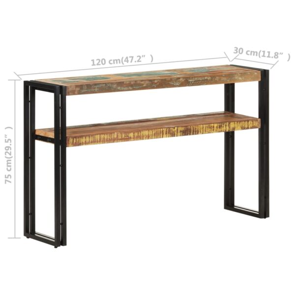 vidaXL Console Table 47.2"x11.8"x29.5" Solid Reclaimed Wood - Image 5