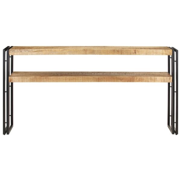 vidaXL Console Table 59.1"x11.8"x29.5" Rough Mango Wood - Image 2