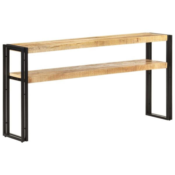 vidaXL Console Table 59.1"x11.8"x29.5" Rough Mango Wood - Image 6