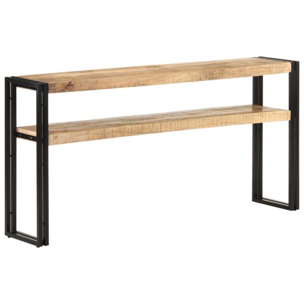 vidaXL Console Table 59.1"x11.8"x29.5" Rough Mango Wood - Image 7