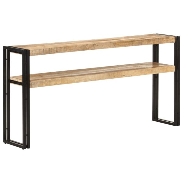 vidaXL Console Table 59.1"x11.8"x29.5" Rough Mango Wood - Image 8