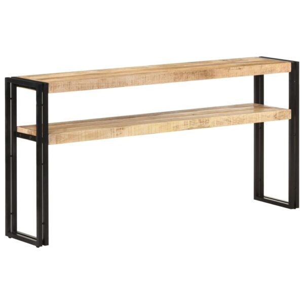 vidaXL Console Table 59.1"x11.8"x29.5" Rough Mango Wood - Image 9