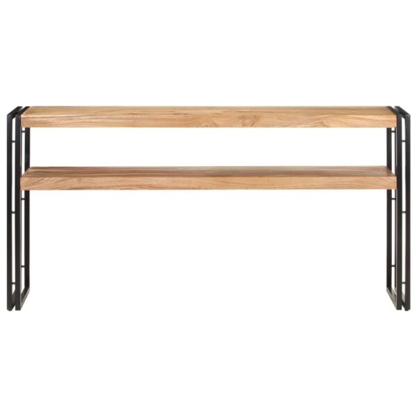 vidaXL Console Table 59.1"x11.8"x29.5" Solid Acacia Wood - Image 2