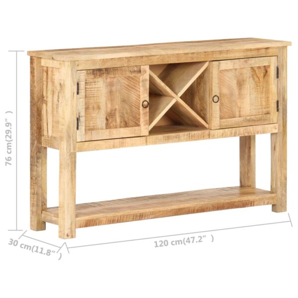 vidaXL Sideboard 47.2"x11.8"x29.9" Rough Mango Wood - Image 6