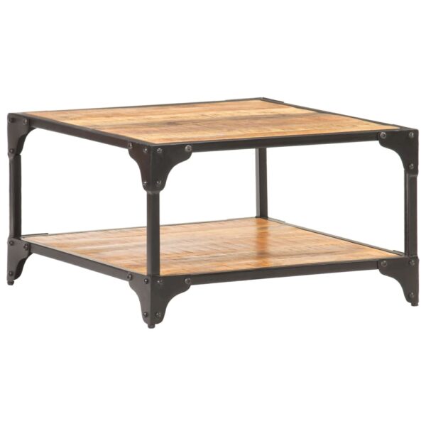 vidaXL Coffee Table 23.6"x23.6"x13.8" Solid Mango Wood - Image 7