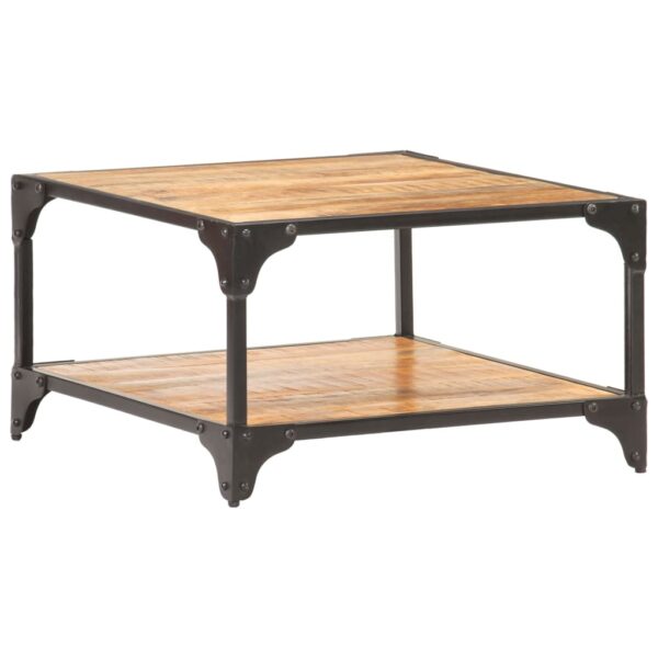 vidaXL Coffee Table 23.6"x23.6"x13.8" Solid Mango Wood - Image 8