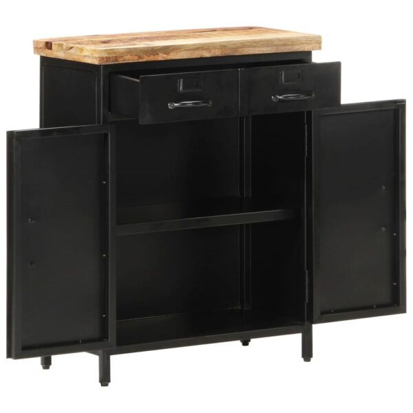 vidaXL Sideboard 23.6"x11.8"x29.9" Rough Mango Wood - Image 2