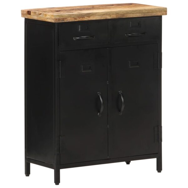 vidaXL Sideboard 23.6"x11.8"x29.9" Rough Mango Wood - Image 11