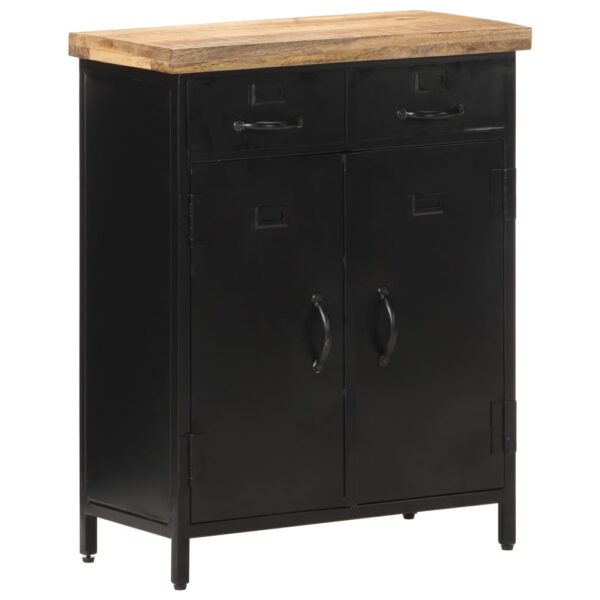 vidaXL Sideboard 23.6"x11.8"x29.9" Rough Mango Wood - Image 12