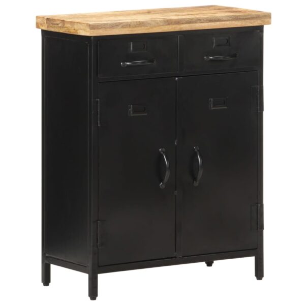 vidaXL Sideboard 23.6"x11.8"x29.9" Rough Mango Wood - Image 9