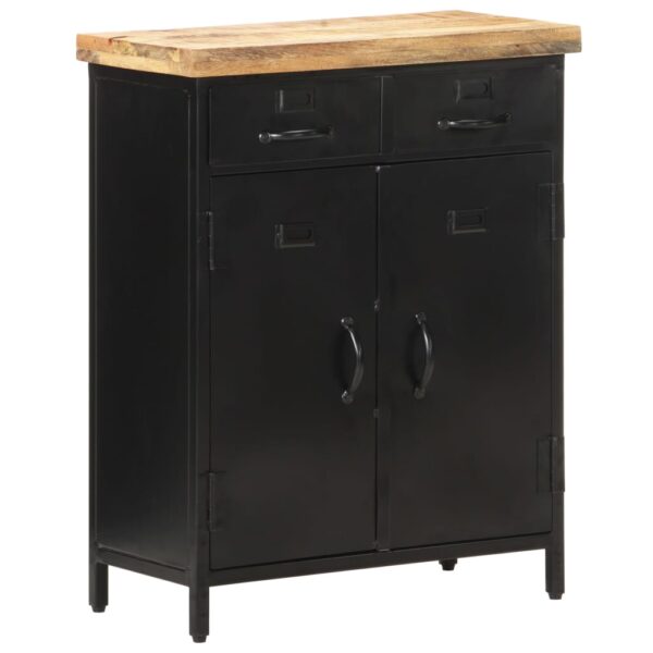 vidaXL Sideboard 23.6"x11.8"x29.9" Rough Mango Wood - Image 10