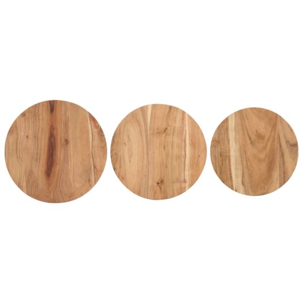 vidaXL Side Tables 3 pcs Solid Acacia Wood - Image 5