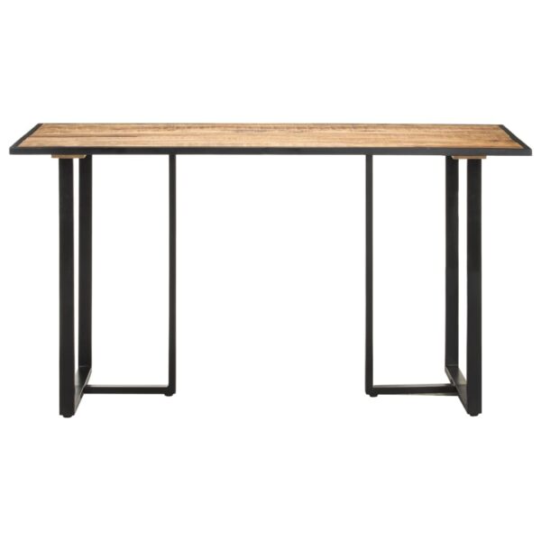 vidaXL Dining Table 55.1" Rough Mango Wood - Image 2