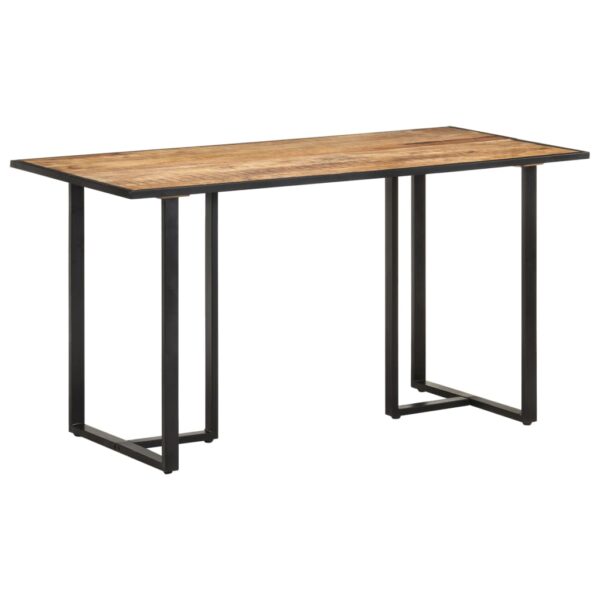 vidaXL Dining Table 55.1" Rough Mango Wood - Image 7