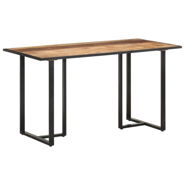 vidaXL Dining Table 55.1" Rough Mango Wood - Image 8