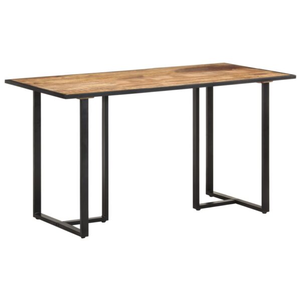 vidaXL Dining Table 55.1" Rough Mango Wood - Image 10