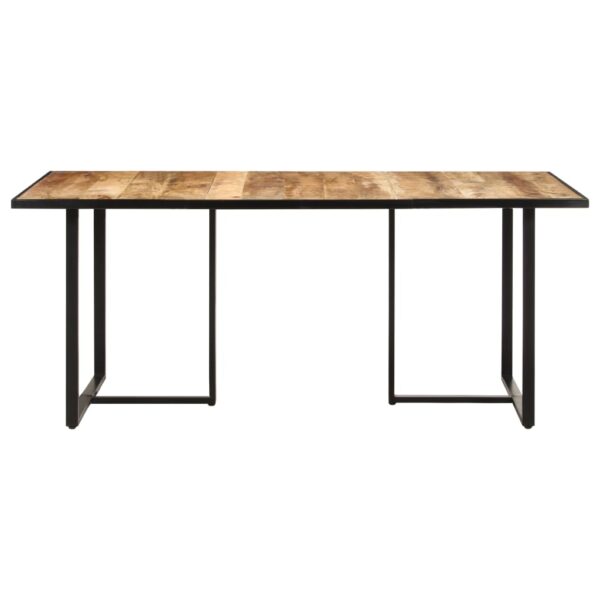 vidaXL Dining Table 70.9" Rough Mango Wood - Image 2