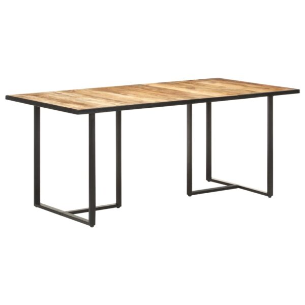 vidaXL Dining Table 70.9" Rough Mango Wood - Image 7