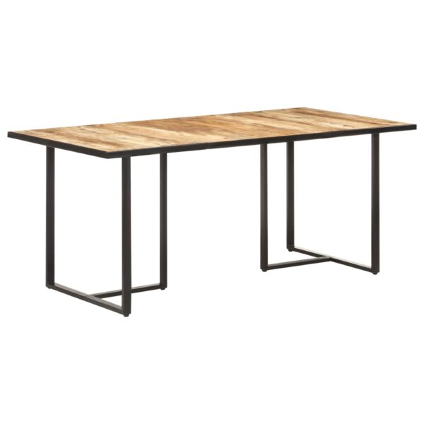 vidaXL Dining Table 70.9" Rough Mango Wood - Image 9