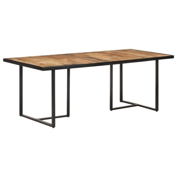 vidaXL Dining Table 78.7" Rough Mango Wood - Image 7