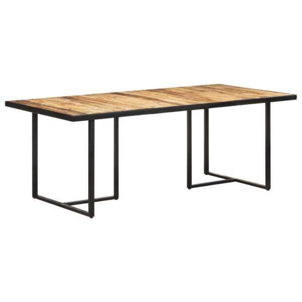 vidaXL Dining Table 78.7" Rough Mango Wood - Image 8