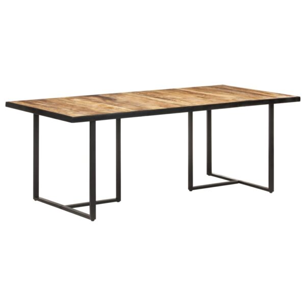 vidaXL Dining Table 78.7" Rough Mango Wood - Image 9