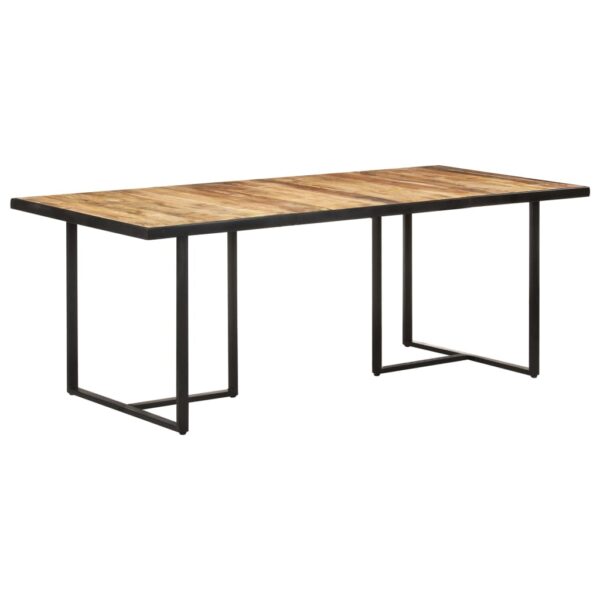 vidaXL Dining Table 78.7" Rough Mango Wood - Image 10