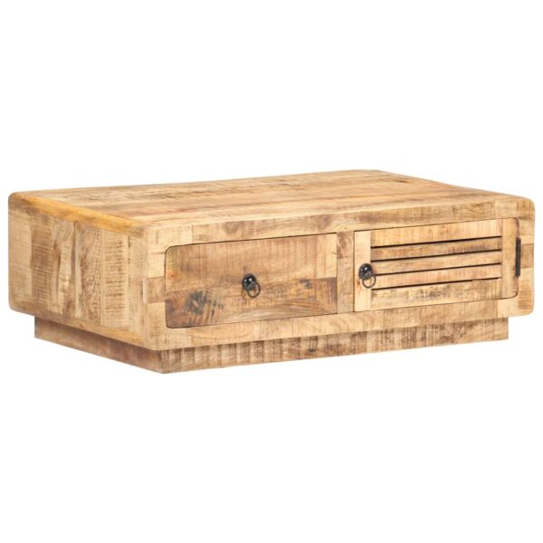 vidaXL Coffee Table 35.4"x23.6"x11.4" Rough Mango Wood