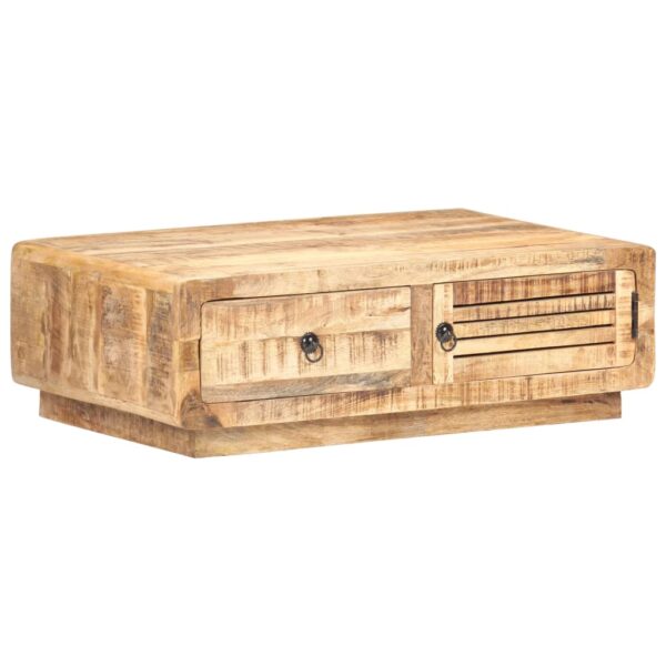 vidaXL Coffee Table 35.4"x23.6"x11.4" Rough Mango Wood - Image 11