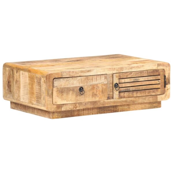 vidaXL Coffee Table 35.4"x23.6"x11.4" Rough Mango Wood - Image 12