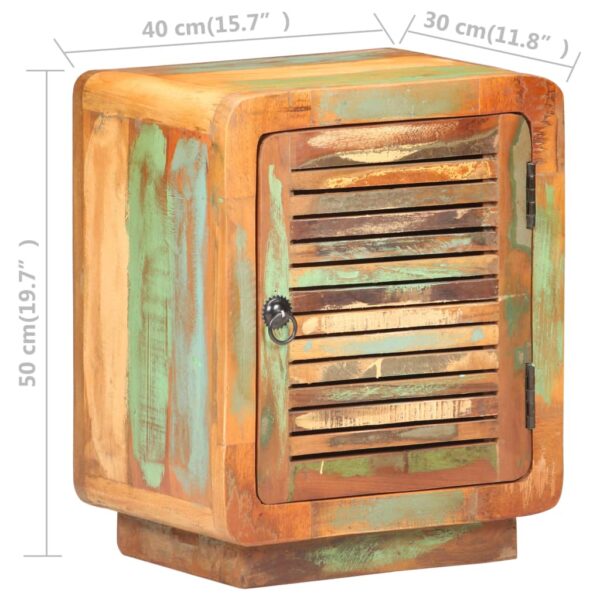 vidaXL Bedside Cabinet 15.7"x11.8"x19.7" Solid Reclaimed Wood - Image 6