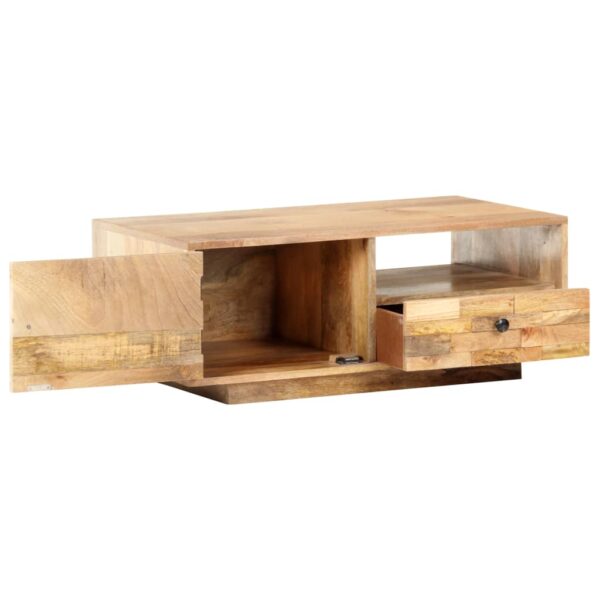 vidaXL Coffee Table 35.4"x19.7"x13.8" Solid Mango Wood - Image 2