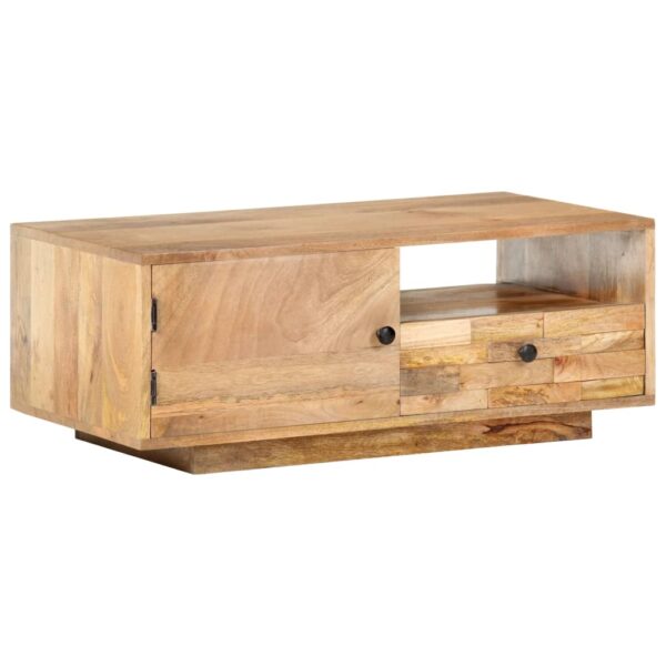 vidaXL Coffee Table 35.4"x19.7"x13.8" Solid Mango Wood - Image 11