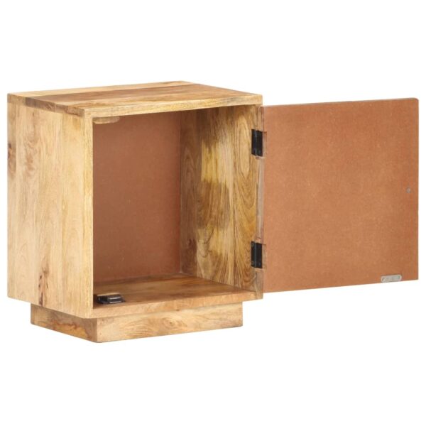 vidaXL Bedside Cabinet 15.7"x11.8"x17.7" Solid Mango Wood - Image 2