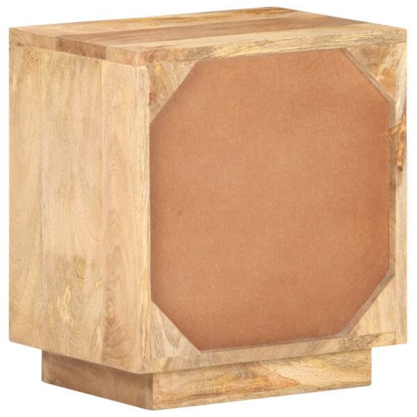 vidaXL Bedside Cabinet 15.7"x11.8"x17.7" Solid Mango Wood - Image 4