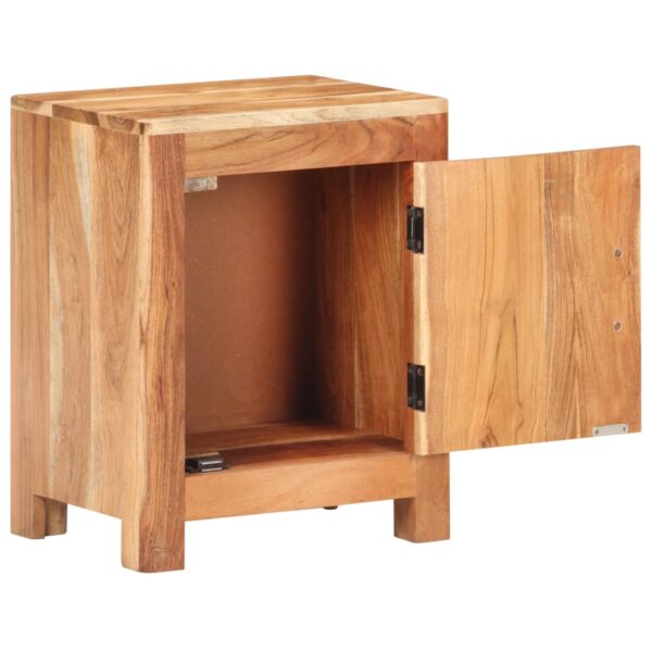 vidaXL Bedside Cabinet 15.7"x11.8"x19.7" Solid Acacia Wood - Image 2