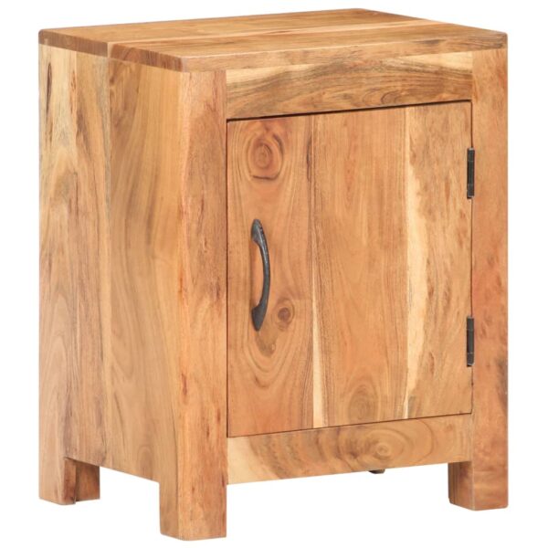 vidaXL Bedside Cabinet 15.7"x11.8"x19.7" Solid Acacia Wood - Image 12