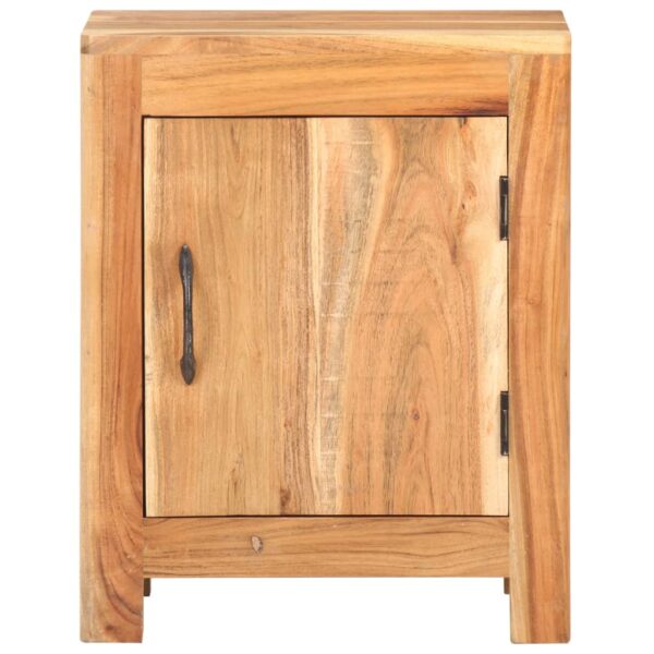 vidaXL Bedside Cabinet 15.7"x11.8"x19.7" Solid Acacia Wood - Image 3