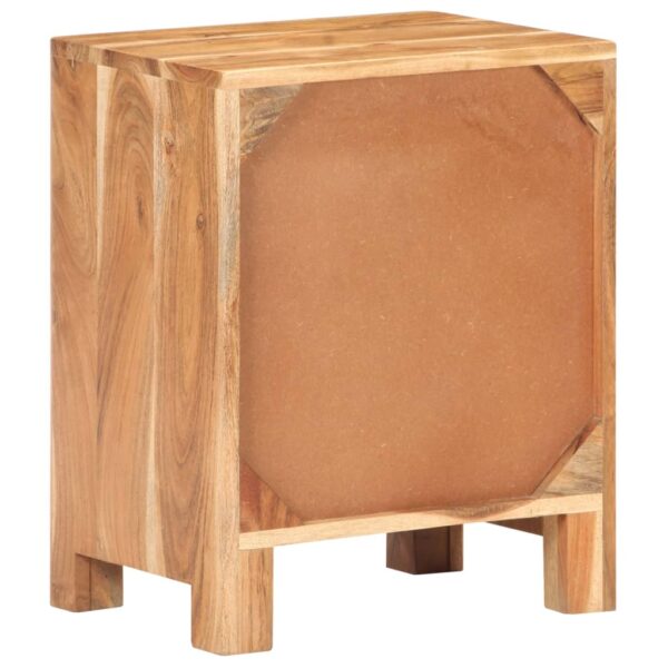 vidaXL Bedside Cabinet 15.7"x11.8"x19.7" Solid Acacia Wood - Image 4