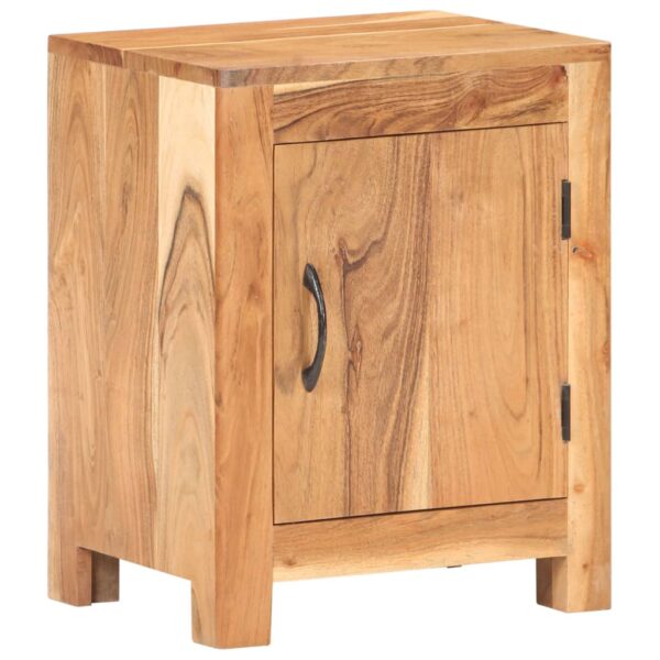 vidaXL Bedside Cabinet 15.7"x11.8"x19.7" Solid Acacia Wood - Image 10