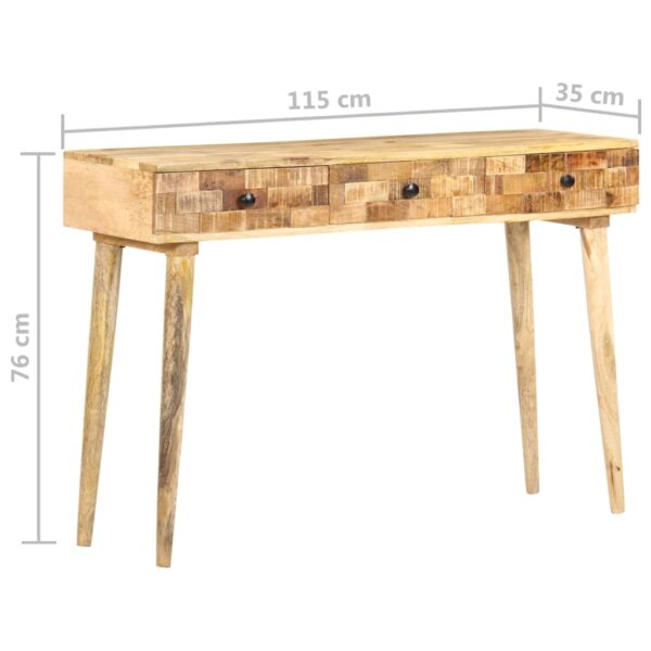 vidaXL Console Table 45.3"x13.8"x29.9" Solid Mango Wood - Image 8