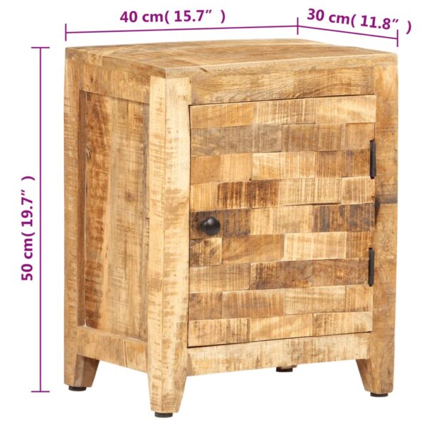 vidaXL Bedside Cabinet 15.7"x11.8"x19.7" Solid Wood Mango - Image 9