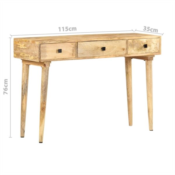 vidaXL Console Table 45.3"x13.8"x29.9" Solid Mango Wood - Image 9