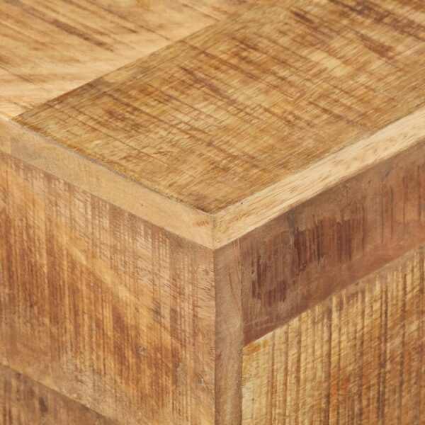 vidaXL Side Table 11.8"x11.8"x13" Rough Mango Wood - Image 4