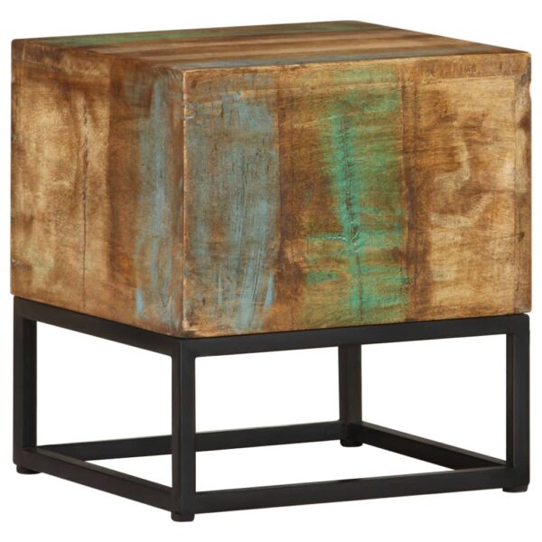 vidaXL Side Table 11.8"x11.8"x13" Solid Reclaimed Wood - Image 7