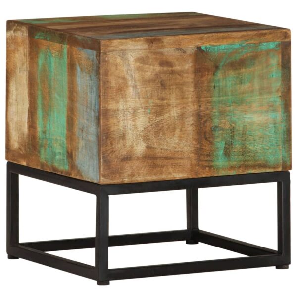 vidaXL Side Table 11.8"x11.8"x13" Solid Reclaimed Wood - Image 8