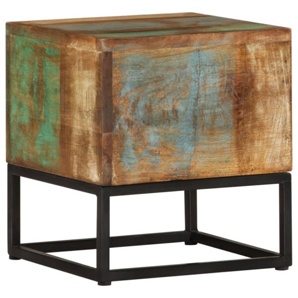 vidaXL Side Table 11.8"x11.8"x13" Solid Reclaimed Wood - Image 9