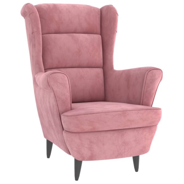 vidaXL Armchair Pink Velvet - Image 2