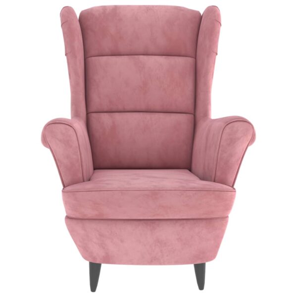 vidaXL Armchair Pink Velvet - Image 3